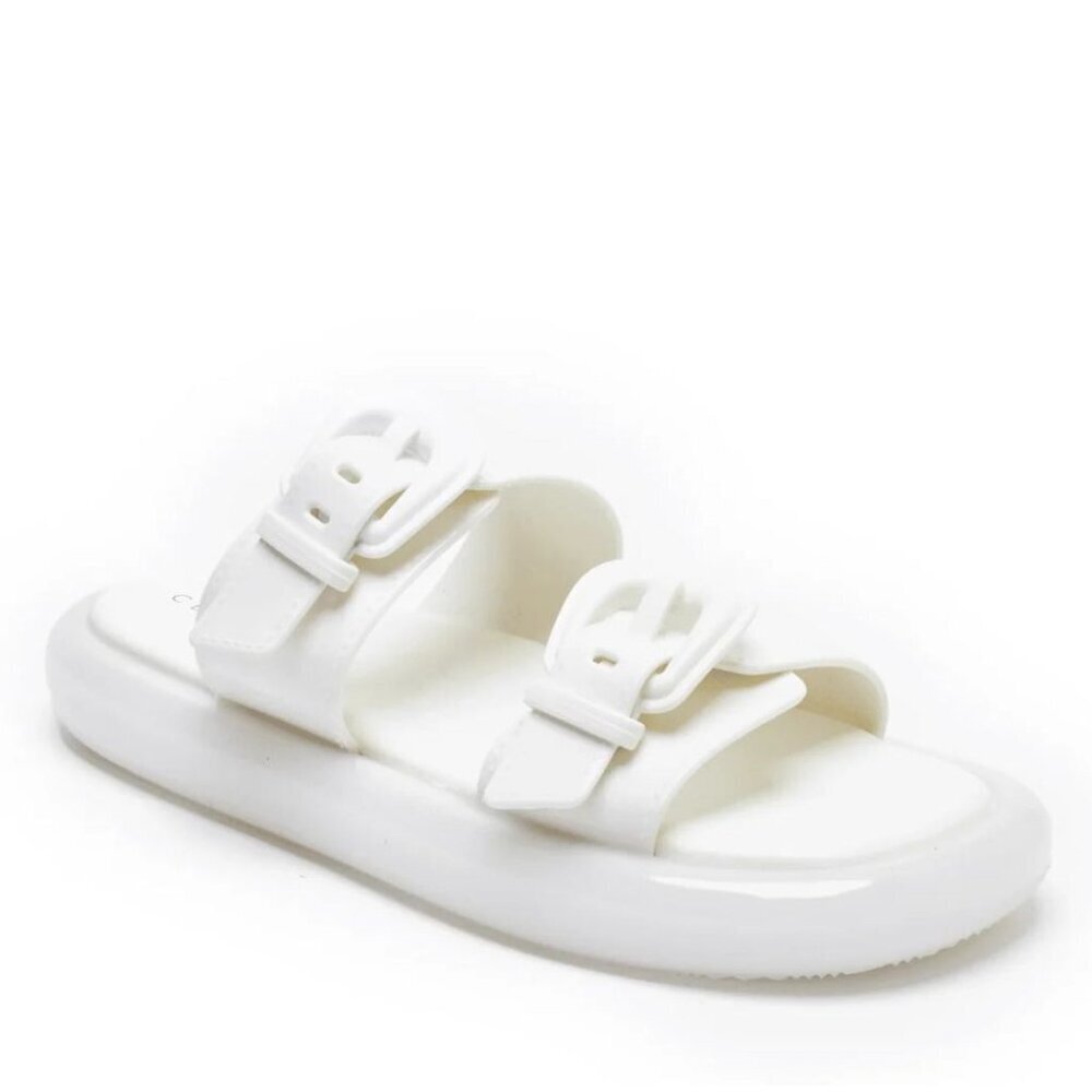 CECELIA NEW YORK Jump Sandals Size 9 White Translucent